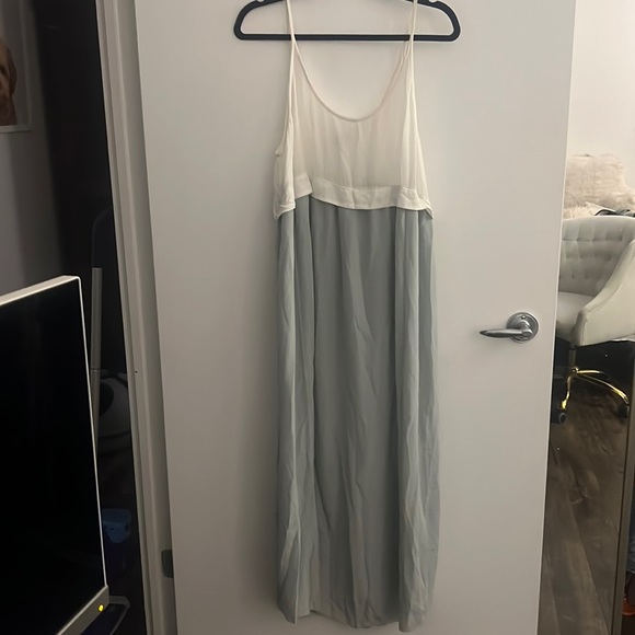 Maxi Dress, Two Toned, White and Blue - Picture 1 of 2